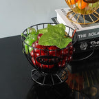 Coffee Pod Holder,Large K-Cup & Nespresso Capsule Organizer, Coffee Capsule Basket, Metal Coffee Bar Organizer for Kitchen Dinning Room Office Home Cafe Hotel (Black-Tea Cup )