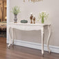 Victorian Style White Console Table, Vintage Entryway Foyer Narrow Sofa Table by Unknown