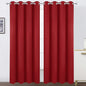 Blackout Curtains 66 x 95 inch/Bright Red Curtains Set of 2 Panels/Thermal by Lemomo