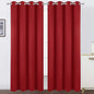 Blackout Curtains 66 x 84 inch/Bright Red Curtains Set of 2 Panels/Thermal by Lemomo