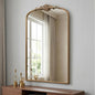 Besdomus Vintage Gold Arched Mirror: 24"x42" French Large Arch Gold Antique by Besdomus