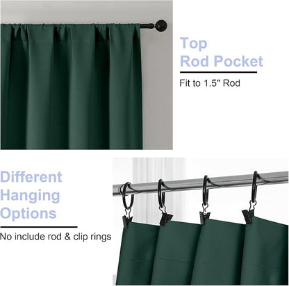 Simplebrand Ava Ever Green Blackout Curtains - Image 3