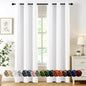 MIULEE Blackout Curtains for Bedroom 2 Panels 34 x 72 Inch Long Pure White | by MIULEE