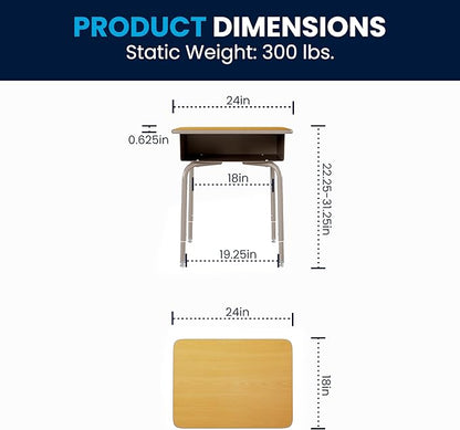 Flash Furniture Billie Student Desk - Image 3