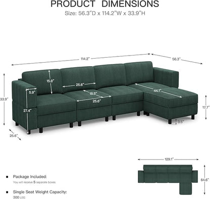 Belffin 5 Seats L Shaped Sectional Couch - Image 2