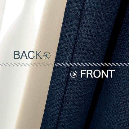 MIULEE 100% Blackout Linen Curtains - Image 6