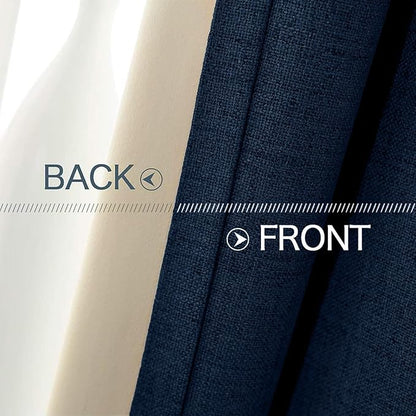 MIULEE 100% Blackout Linen Curtains - Image 6