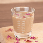 Shot Glasses Measuring cup Espresso Shot Glass Liquid Heavy Glass Wine Glass 2 Pack 26-Incremental Measurement 1oz, 6 Tsp, 2 Tbs, 30ml By BCnmviku (2pack-White)