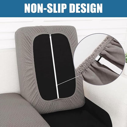 Smiry Waterproof Couch Cushion Covers, Stretch Jacquard Sectional Couch Covers - Image 3