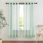 NICETOWN Sage Green Sheer Curtains 72 inches Long, Grommet Light Filtering by NICETOWN
