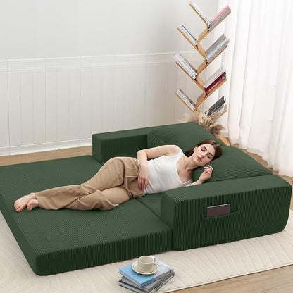 COMAX Convertible Sofa Bed Queen, Folding Fold Out Couch Bed, Floor Futon Couch - Image 4