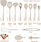 18 Pcs Cooking Utensils Set, Kitchen Utensils Set with Utensil Holder, 446°F Heat Resistant Silicone Spatula Set, Kitchen Gadgets Tools Set for Nonstick Cookware BPA FREE