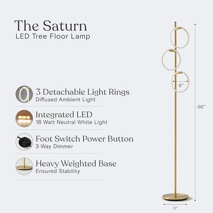 Brightech Saturn Floor Lamp, Great Living Room Decor, Tall Contemporary - Image 5