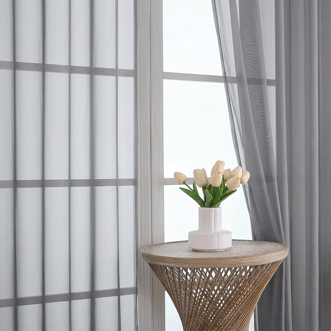 Charcoal Grey Bedroom Curtains 2 Panel Sets 90 Inch Length, 59 Inch Extra Wide - Image 3