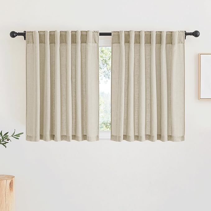 RYB HOME Linen Sheer Curtains by RYBHOME