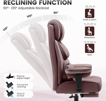 BestGlory Office Desk Chair, Big and Tall Leather Gaming Chair - Image 6