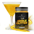 BeePoint Gold Edible Glitter for Drinks 15g - Food Grade, Vibrant Color Shimmer Powdered Dust for Drinks, Cocktails, Cake Decorating, Baking, Chocolates, Candy, Sweets, & Cookies - Vegan & Gluten Free