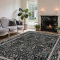 Vintage Black Living Room Rug, 6x9 Washable Area Rugs by Unknown