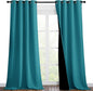 NICETOWN Peacock Teal Blackout Curtains 90 inches Long, Full Light Blocking by NICETOWN