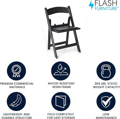 Flash Furniture Hercules Kids Black Resin Folding Chair - Image 4