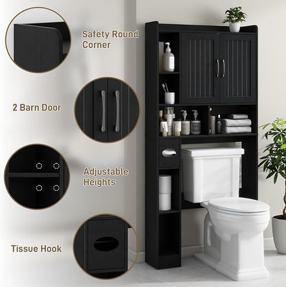 Vabches Over The Toilet Storage Cabinet, Farmhouse Storage Cabinet Over Toilet - Image 3