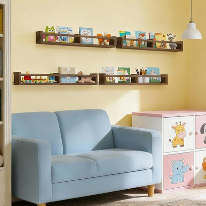 Fixwal Nursery Book Shelves, 32 Inch Floating Bookshelves - Image 5