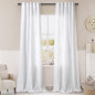 White Linen Curtains 84 Inches Long by Nanspring