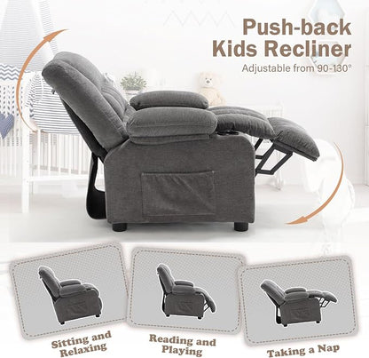 BOSMILLER Kids Recliner Chair， Push Back Toddler Recliner - Image 3