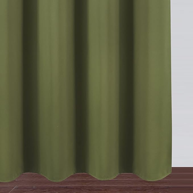 Olive Green Thermal Blackout Curtains/52 x 72 Inch/Set of 2 Panels Room - Image 9
