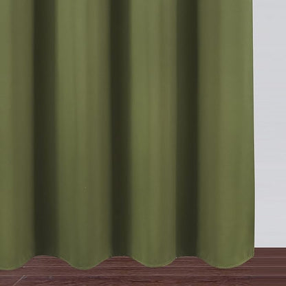 Olive Green Blackout Curtains/52 x 84 Inch Long/Set of 2 Curtain Panels/Thermal - Image 9