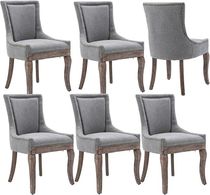 Modern Dining Chairs Set of 6, High Back Dining Chairs Side Chairs by MZDOO
