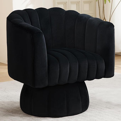 Swivel Accent Barrel Round Chair by YUUIJOAA