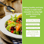 2 Pcs 1 Tablespoon(15 mL | 3 Tsp | 1 Tbsp | 15 cc | 1/2 oz) Stainless Steel Single Measuring Spoon, Long Handle Metal Measuring Spoon, Kitchen Gadgets for Cooking & Baking(Black)