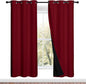NICETOWN 100% Blackout Window Curtain Panels, Burgundy Red, 2 Pieces, 42-inch by NICETOWN