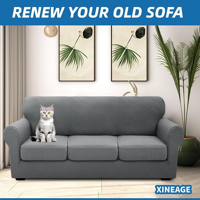 XINEAGE 2026 New 4 Pieces Extra Large Couch Covers - Image 4