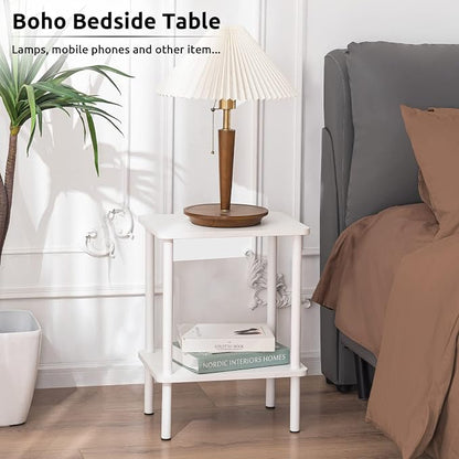 Apicizon 2 Tier End Table Set of 2, Small Side Table - Image 5