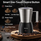 Secura Detachable Milk Frother, 17oz Electric Milk Steamer Stainless Steel, Automatic Hot/Cold Foam and Hot Chocolate Maker with Dishwasher Safe, 120V