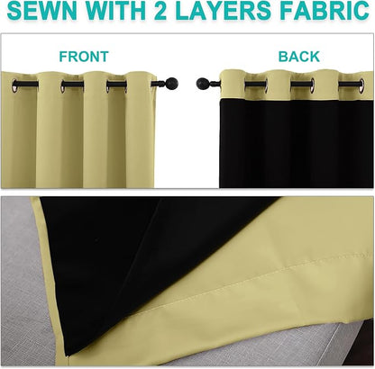 NICETOWN Total Shade Curtains and Draperies, Heavy-Duty Full Light Shading - Image 5