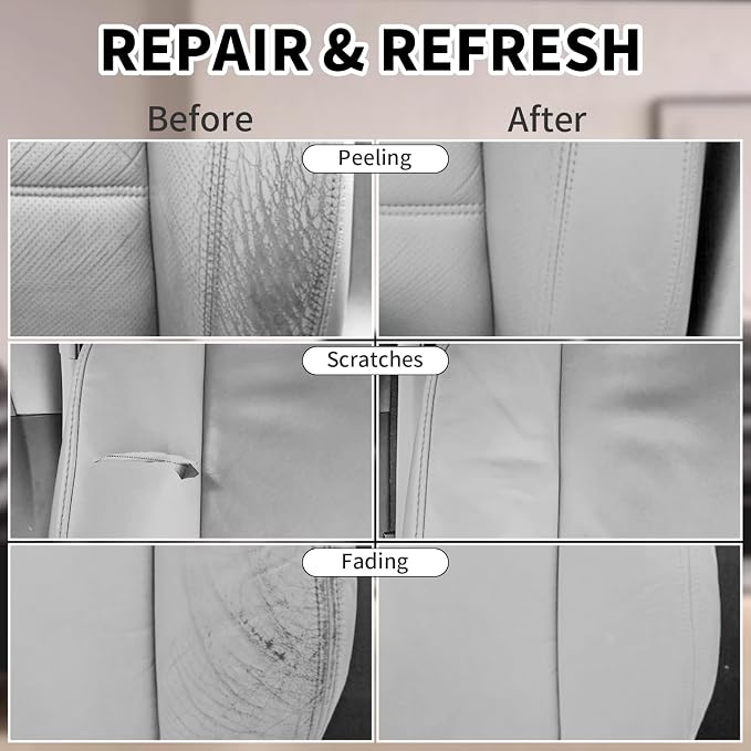 Leather Recoloring Balm, 8.5oz Leather Color Restorer, Leather Couch Scratch - Image 3