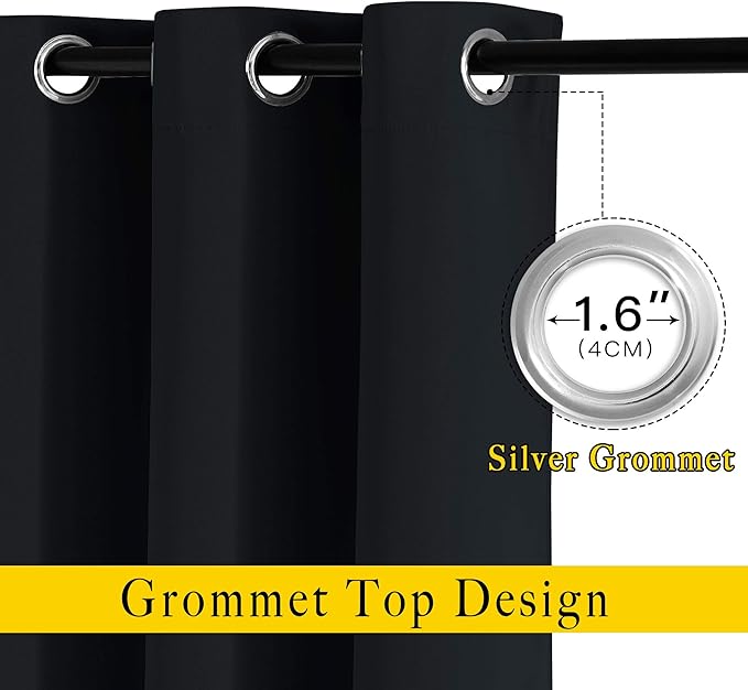 NICETOWN Black Curtains for Boys Room - Image 2