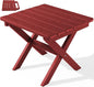 SERWALL Folding Adirondack Side Table, HDPE Small Outdoor Table, No Assembly by SERWALL