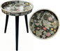 Small Round Side Table Vintage Floral by Zosenley