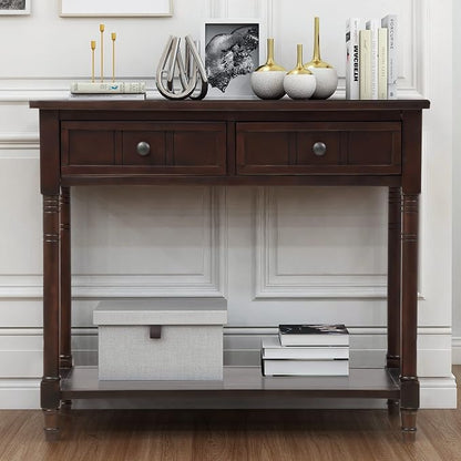 Merax Wood Sofa Table Console Table, Entryway Table Traditional Design by Merax