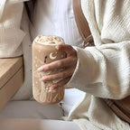 Mushroom 16oz Can Glass Tumbler with Acrylic Lid & Straw, Iced Coffee Cup for Women, Aesthetic Cups Gifts for Birthday Christmas