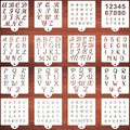 Alphabet Letter Stencils for Cookies Baking - 16 Pack Letter and Number Stencil Templates for Cakes Cookies Baking, Reusable Letter Stencils for Wood Crafts Painting & Cake Cookie Airbrush Decorating