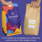 Sarasota Coffee Ground Signature House Breakfast Blend | Medium Roast Gourmet Coffee Grounds | Low Acid, Mold Free, Specialty Grade Bulk Ground | 5lb (80 oz)