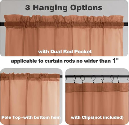 Chyhomenyc Orange Sheer Valances - Image 5