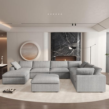 Cloud Modular Sectional Sofa, 8 Seater Sofa Wide Deep Seat Couches, Sofa Covers - Image 3