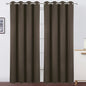 Blackout Curtains 66 x 95 inch/Chocolate Brown Curtains Set of 2 Panels/Thermal by Lemomo