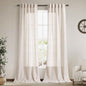 Beige Linen Curtains 96 Inches Long by Nanspring